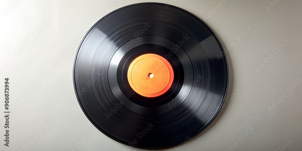 Obraz premium Schallplatte Vinyl Schellack Vinylscheibe Scheibe Platte AI-Created Content