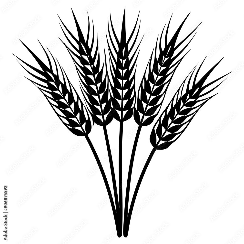 Bunch of wheat ears art vector illustration Bunch of wheat ears art vector illustration