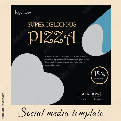 pizza social media template