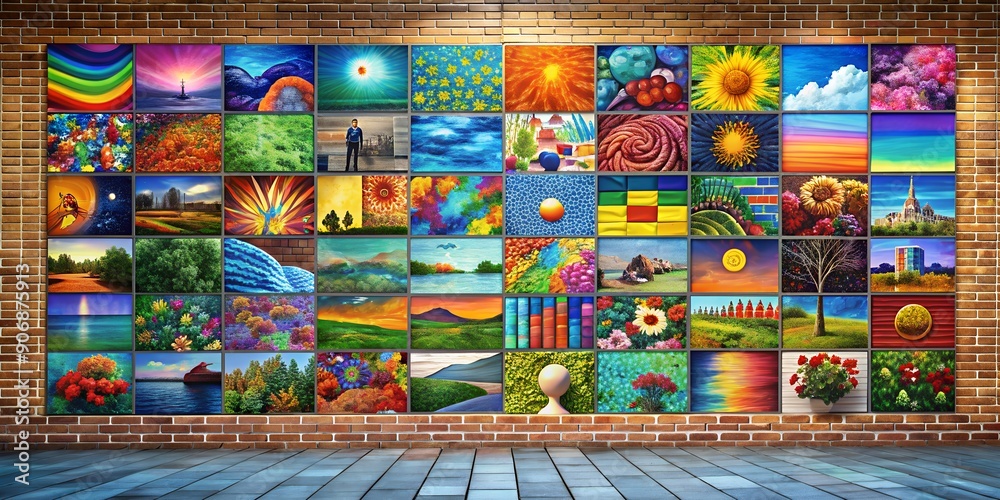Fototapeta premium A picture on a wall informative Vibrant engaging AI Generative