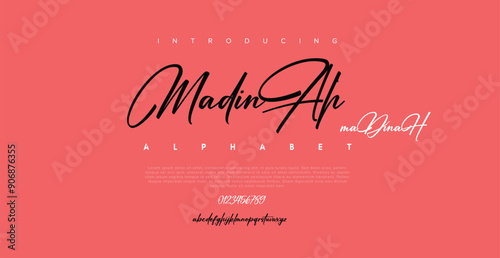 signature Font Calligraphy Logotype Script Brush Font Type Font lettering handwritten
