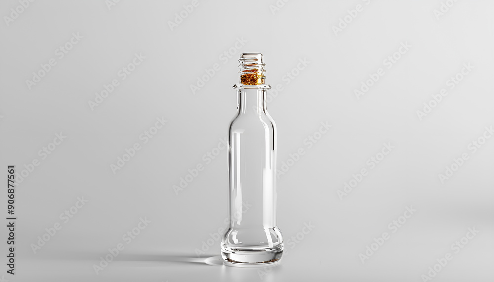 Glass ampoule with pharmaceutical product on white background Glass ampoule with pharmaceutical product on white background