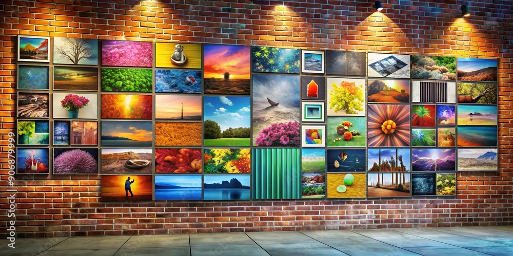 Fototapeta premium A picture on a wall informative Vibrant engaging AI-Generated Content