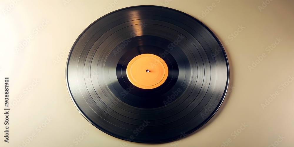Fototapeta premium Schallplatte Vinyl Schellack Vinylscheibe Scheibe Platte AI-Generated Content