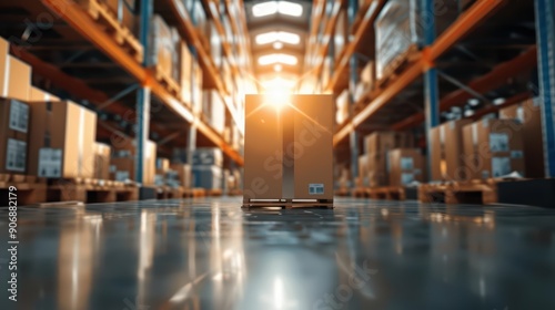 Wallpaper Mural Amidst the sunlight filtering through the hightech warehouse Torontodigital.ca