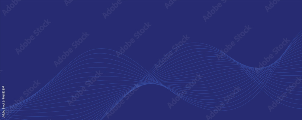 Abstract blue wave background. Tech banner. Abstract blue wave background. Tech banner.