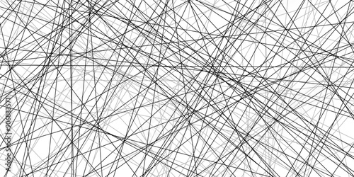 Abstract industrial Design random lines black on white background.Geometric seamless minimalist pattern with straight lines design.luxury black geometric random chaotic lines.squares and triangle line