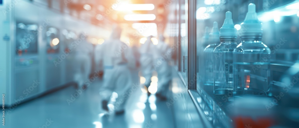In an ultramodern lab, a team conducts meticulous quality assurance checks under the sunlight filtering through futuristic windows In an ultramodern lab, a team conducts meticulous quality assurance checks under the sunlight filtering through futuristic windows