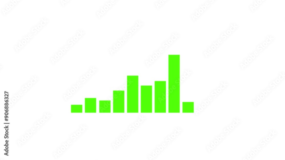 Green color business growth graph animation on the white background. Digital bar chart with growing business concept. Abstract background. Green color business growth graph animation on the white background. Digital bar chart with growing business concept. Abstract background.