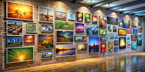 Wallpaper Mural A picture on a wall informative Vibrant engaging AI Generative Torontodigital.ca