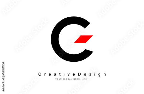 Minimalist Letter G logo Design with sleek modern look and black red color theme.