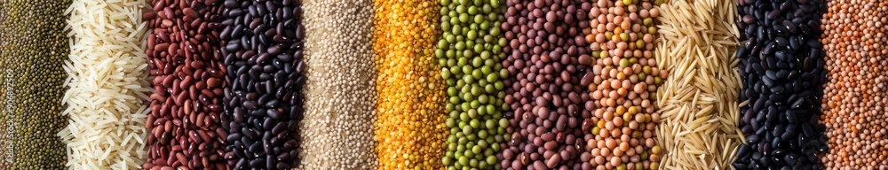 Assortment of Grains and Legumes. Assortment of Grains and Legumes.
