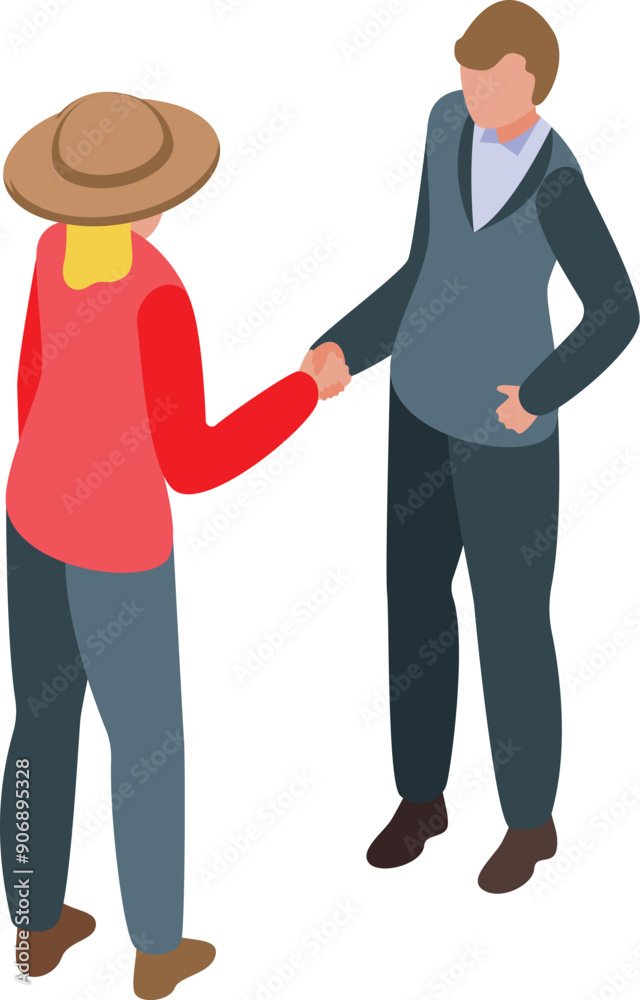 Businessman and farmer shaking hands on a business meeting about investments Businessman and farmer shaking hands on a business meeting about investments