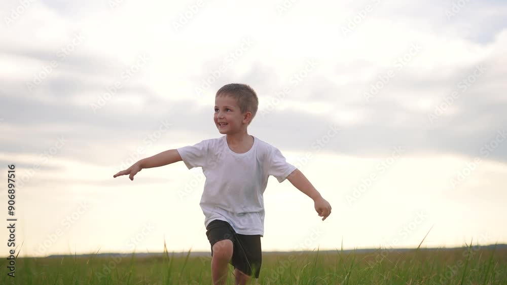 Boy and son running in nature. Father dad smile concept. A kid runs on the grass in a park. A boy and his son run through the lifestyle grass in a park. Boy and son running in nature. Father dad smile concept. A kid runs on the grass in a park. A boy and his son run through the lifestyle grass in a park.