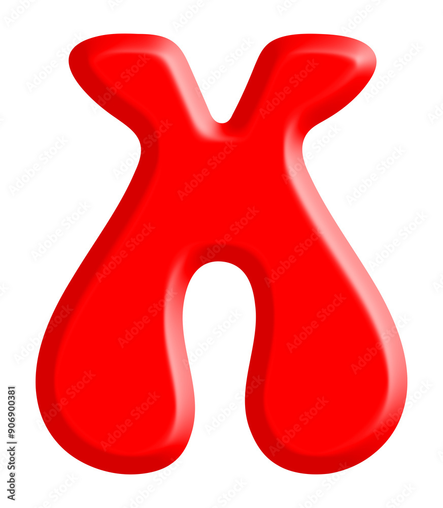 Red Bubble Letter X Red Bubble Letter X