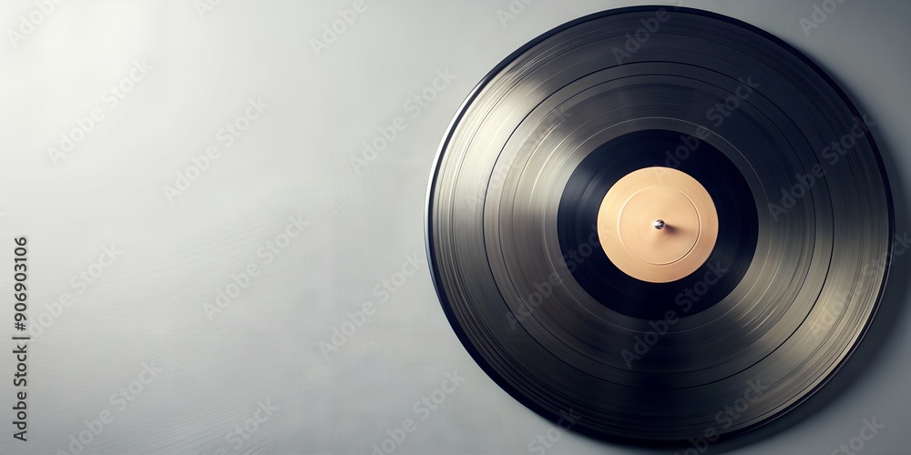 Obraz premium Schallplatte Vinyl Schellack Vinylscheibe Scheibe Platte AI Generative