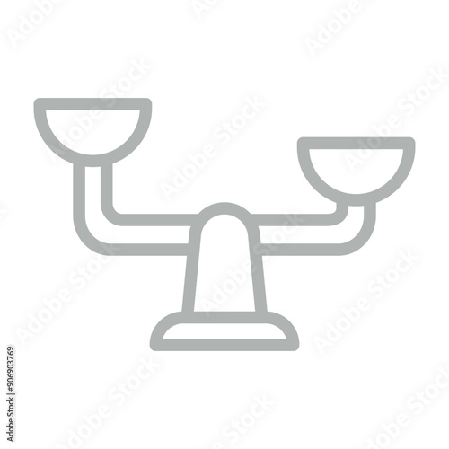 Unbalanced Vector Line Grey Icon Design