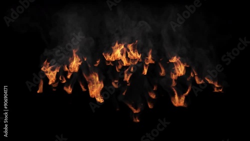 Circular Ground Fire Trail: Intense and Mesmerizing Circle of Flames with Dynamic Movement and Fiery Glow. PNG Background
