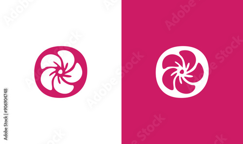 Letter O with rose modern creative illustrative vector logo template, o letter with flower logo
