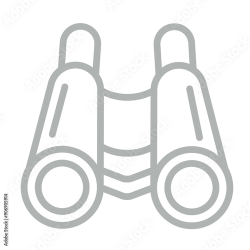 Binocular Vector Line Grey Icon Design