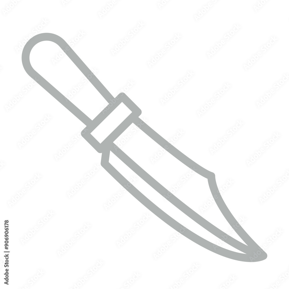 Knife Vector Line Grey Icon Design Knife Vector Line Grey Icon Design
