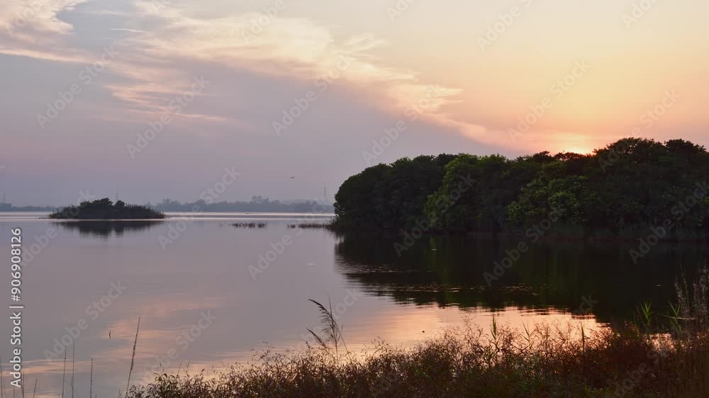 Time lapse sunset Islamabad. The park between Rawal Lake and Murree road. Major picnic spots Pakistanis families. Muslim culture and leisure activities in capital city Time lapse sunset Islamabad. The park between Rawal Lake and Murree road. Major picnic spots Pakistanis families. Muslim culture and leisure activities in capital city