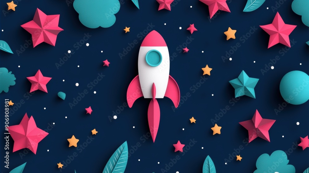 A stylized pattern of fireworks with a whimsical and playful feel, suitable for children products or decorations. A stylized pattern of fireworks with a whimsical and playful feel, suitable for children products or decorations.