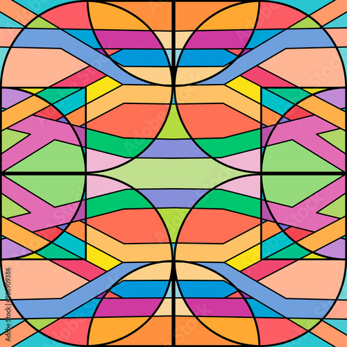 Cybernetic Symmetry: A Futuristic Geometric Abstract Background for Modern Design