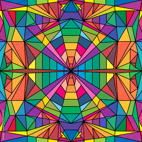 Cybernetic Symmetry: A Futuristic Geometric Abstract Background for Modern Design