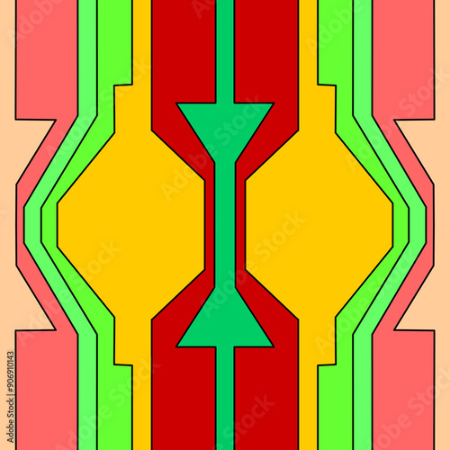 Cybernetic Symmetry: A Futuristic Geometric Abstract Background for Modern Design