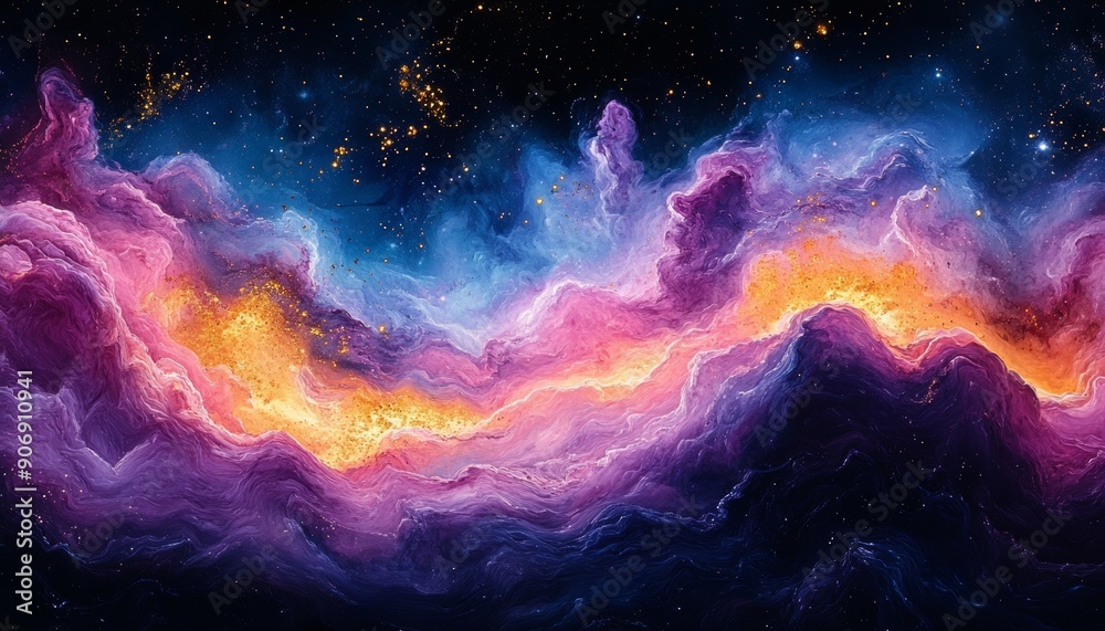 Cosmic Nebula Abstract Art. Cosmic Nebula Abstract Art.