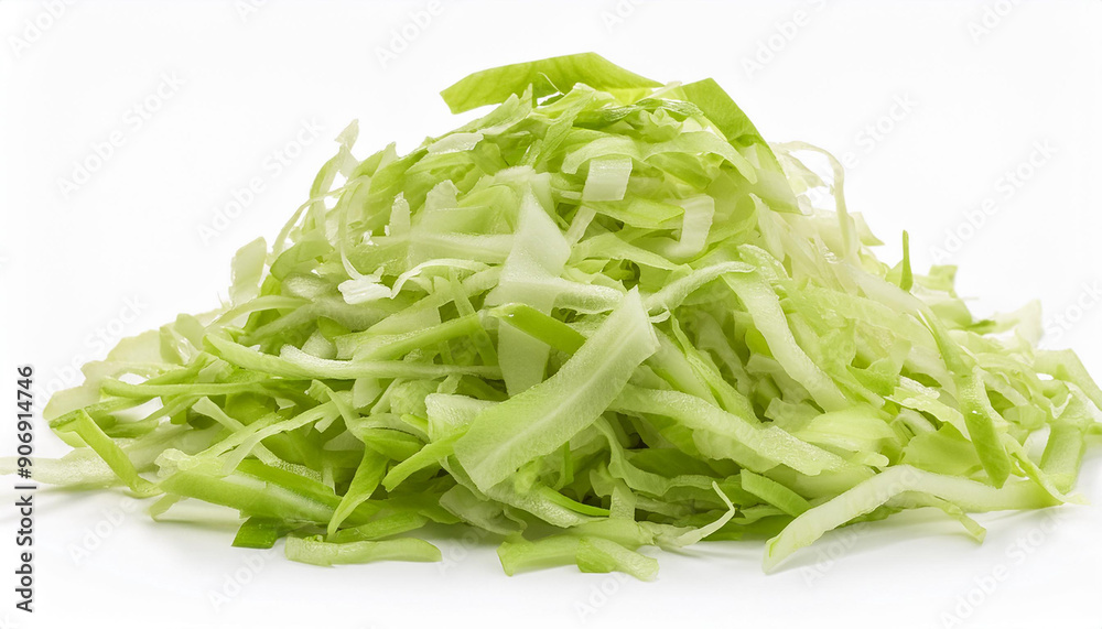 Heap of vibrant shredded green cabbage on isolated white. Tasty vegetable. Organic and fresh. Heap of vibrant shredded green cabbage on isolated white. Tasty vegetable. Organic and fresh.