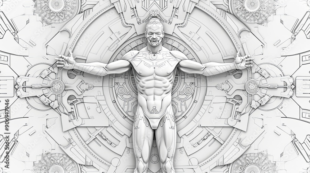 tattoo art line, illustrated in illustrator, pure white and clean background, A geometric and realistic style tattoo, featuring a combination of mythological and symbolic elements with geometric. tattoo art line, illustrated in illustrator, pure white and clean background, A geometric and realistic style tattoo, featuring a combination of mythological and symbolic elements with geometric.