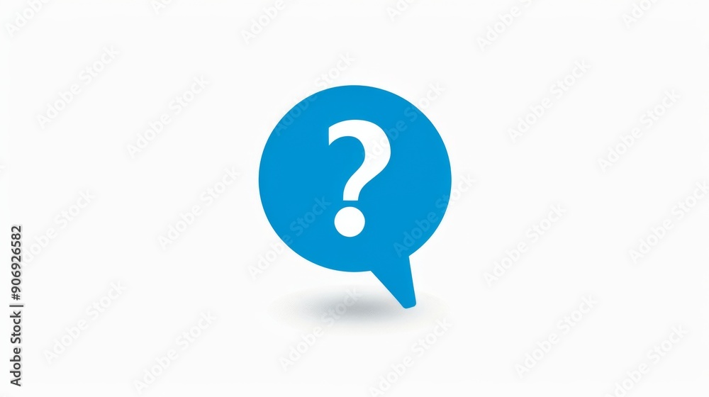 A blue quotation mark icon centered on a white background A blue quotation mark icon centered on a white background