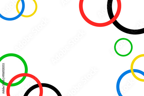 White background with colored circles.