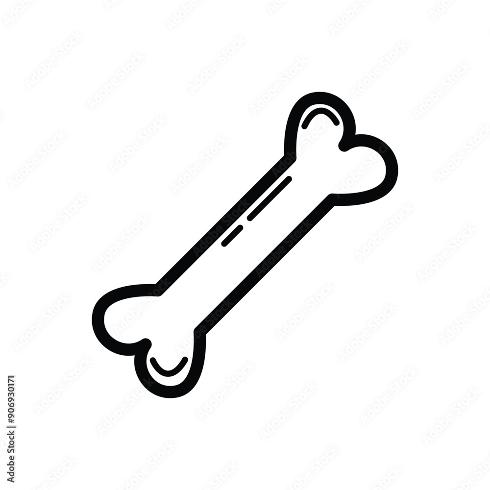 bone icon vector design line style bone icon vector design line style