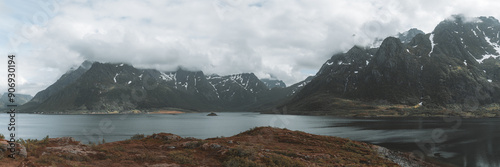 lake and mountains