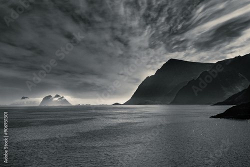 Norway seascape B&W