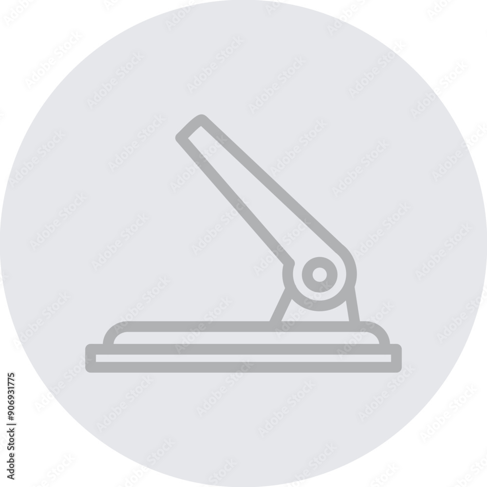 Punching Machine Vector Line Grey Circle Grey Punching Machine Vector Line Grey Circle Grey