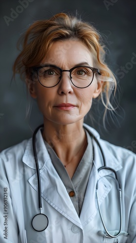 Medical Professional Compassionate Care Experienced Woman Doctor. AI Generated photo