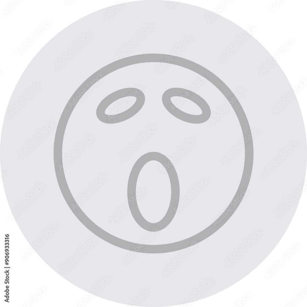 emoji shout Vector Line Grey Circle Grey emoji shout Vector Line Grey Circle Grey
