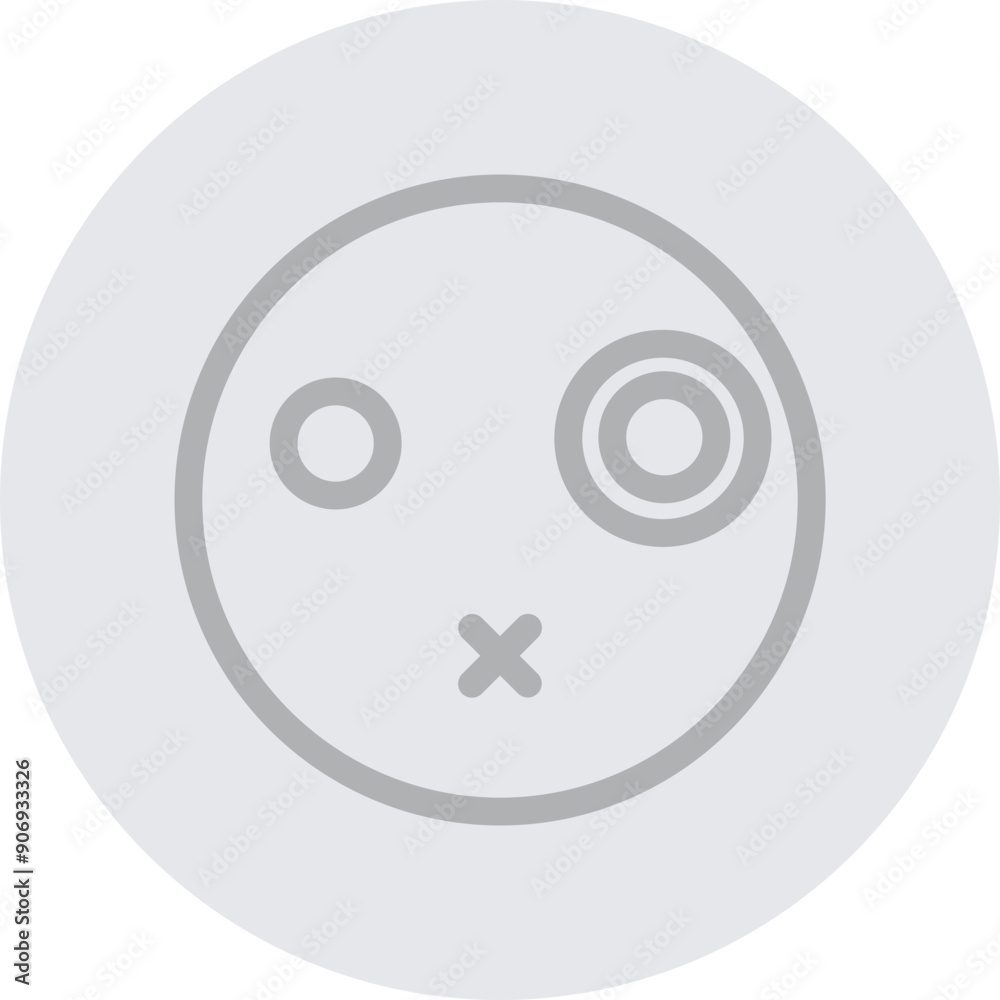 emoji one eye glasses Vector Line Grey Circle Grey emoji one eye glasses Vector Line Grey Circle Grey