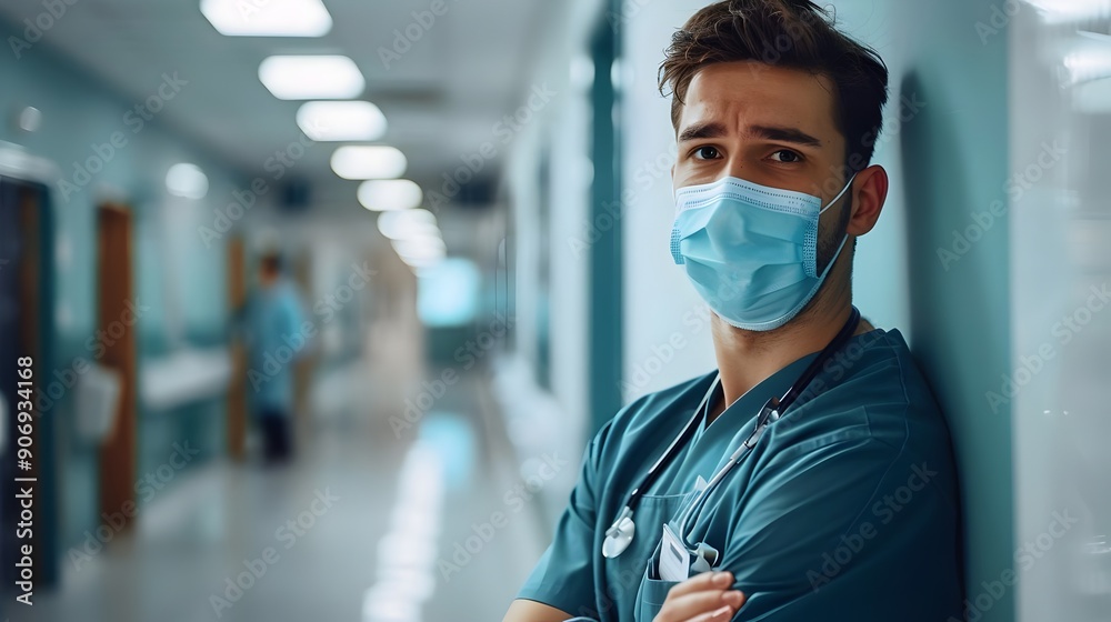 Compassionate Healthcare Professional Facing Challenges Hospital Environment. AI Generated Compassionate Healthcare Professional Facing Challenges Hospital Environment. AI Generated