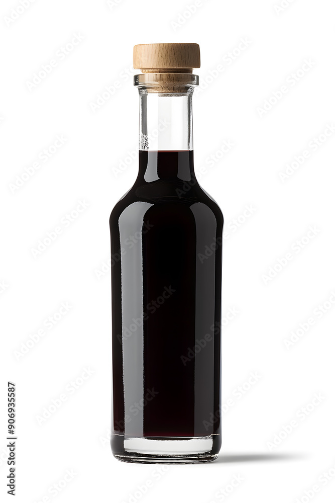 Small bottle with balsamic vinegar isolated on the white background Small bottle with balsamic vinegar isolated on the white background