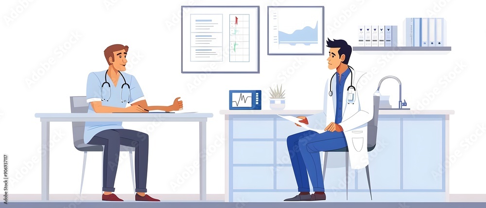 Doctor Patient Consultation Health Check Communication Data Analysis. AI Generated Doctor Patient Consultation Health Check Communication Data Analysis. AI Generated
