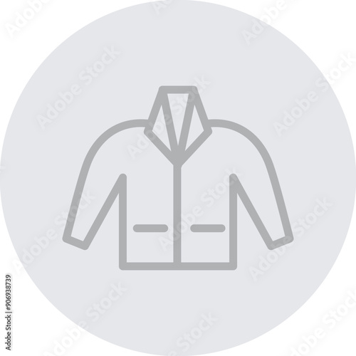 Coat Vector Line Grey Circle Grey