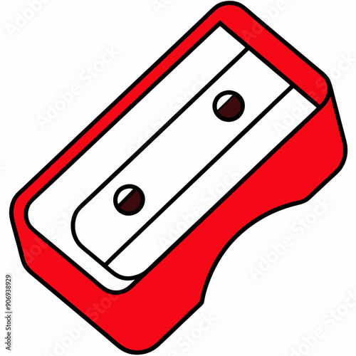 Red comic sharpener vector illustration