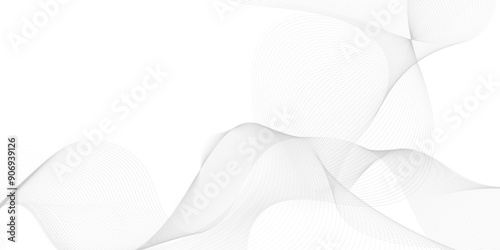 Vector Illustration of the gray pattern of lines abstract background.  Dynamic wave swoosh movement, modern trendy design for banner or poster. Color flow.