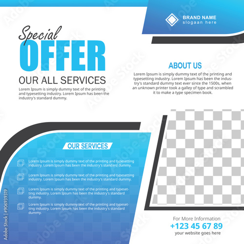 Digital marketing agency and fb social media post template