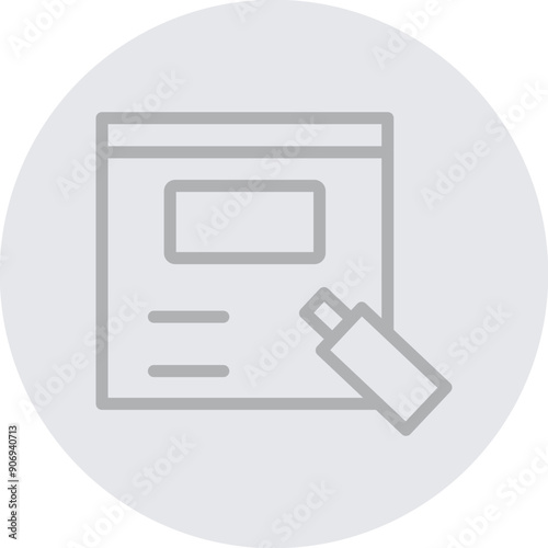 Off-Page Optimization Vector Line Grey Circle Grey